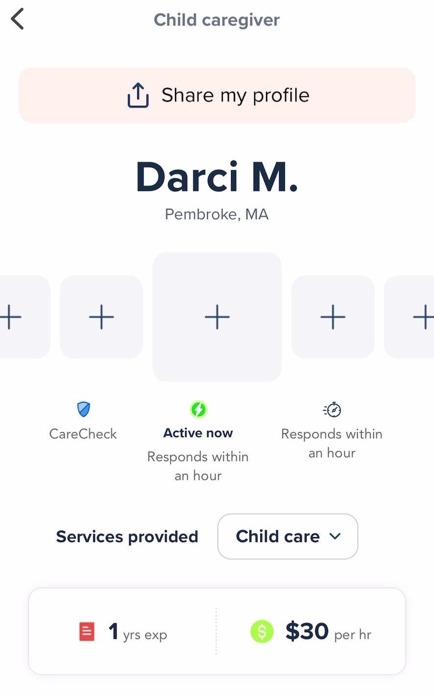 How do I share my profile?